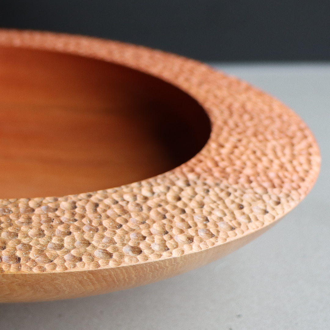 TOTARA - Textured Wide Rim Turned Bowl