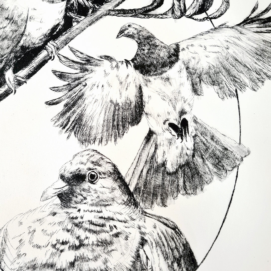 WHANAUNGATANGA - Ltd Edition Dry Point Etching Print