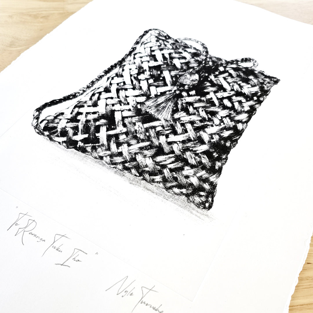 TE RARANGA TUKU IHO - Ltd Edition Dry Point Etching Print