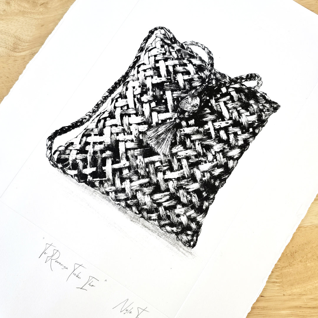 TE RARANGA TUKU IHO - Ltd Edition Dry Point Etching Print