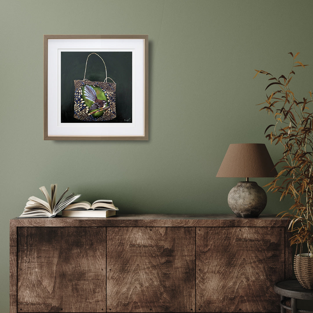 FANTAIL IN A KETE - Ltd Edition Print