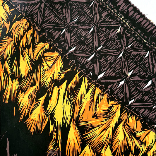 Kakahu - Limited Edition Multi-Block Woodcut Print