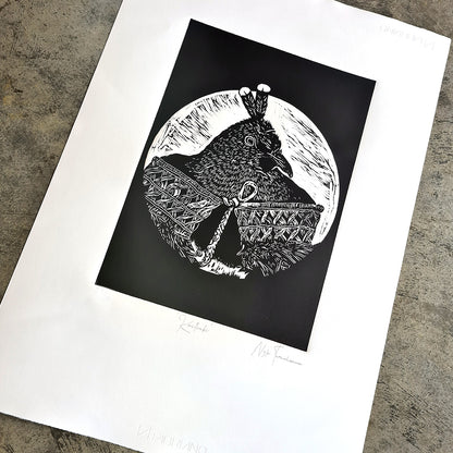 Kaitiaki - Limited Edition Lino Print