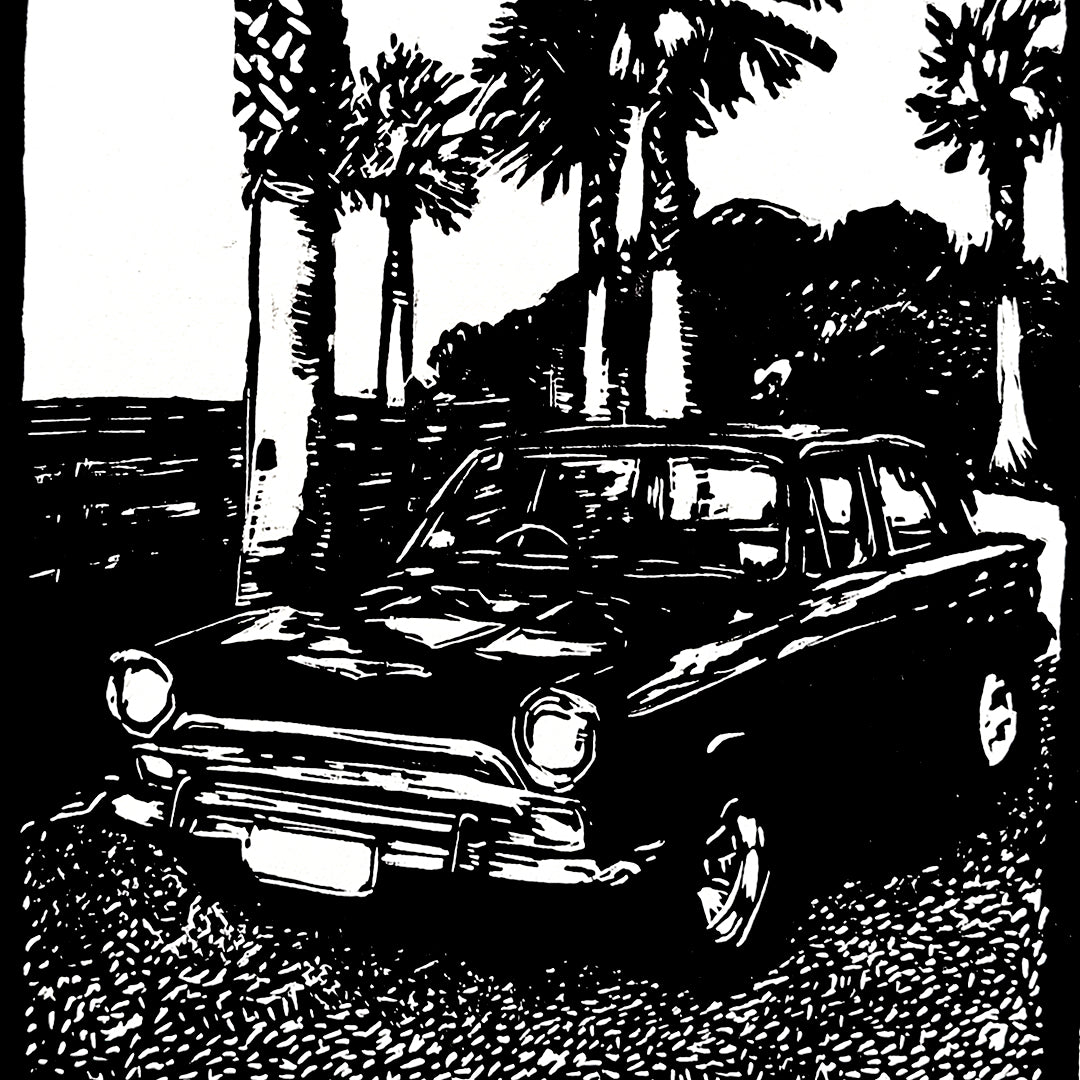 Sunday Drive - Limited Edition Lino Print