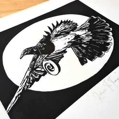 KERERU TE TAONGA - Limited Edition Lino Print