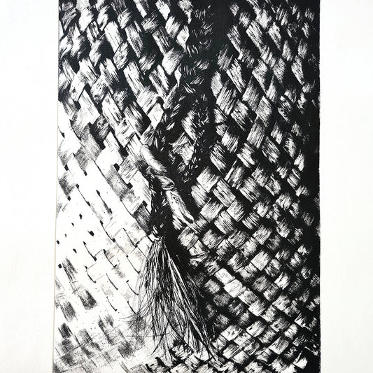 KETE WHATU - Limited Edition Dry Point Etching Print