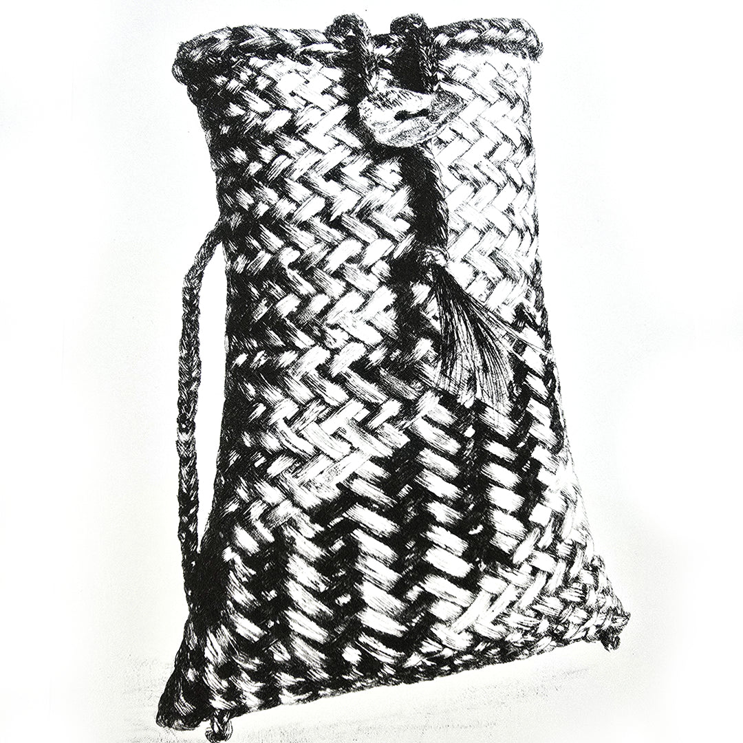 KETE PĪKAU - Ltd Edition Dry Point Etching Print