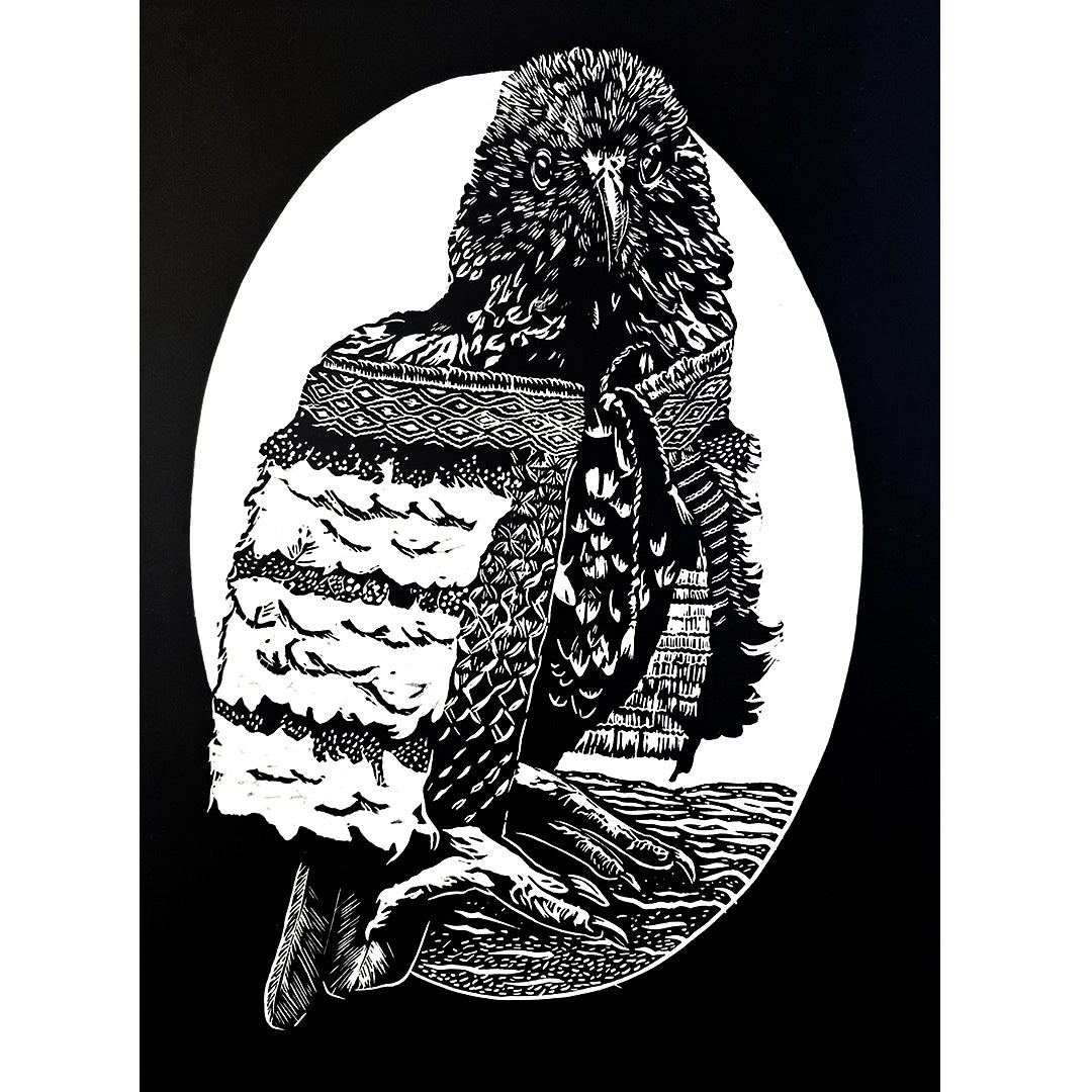 KO TE KEA TE KAITIAKI - Ltd Edition Lino Print