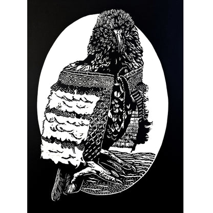 KO TE KEA TE KAITIAKI - Ltd Edition Lino Print