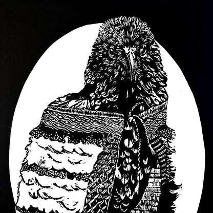 KO TE KEA TE KAITIAKI - Ltd Edition Lino Print