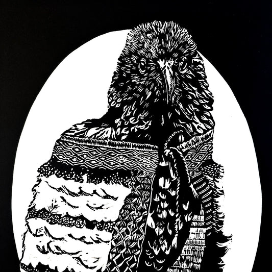 KO TE KEA TE KAITIAKI - Ltd Edition Lino Print