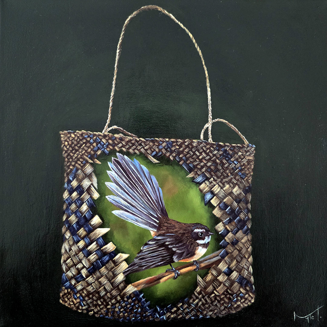 FANTAIL IN A KETE - Ltd Edition Print