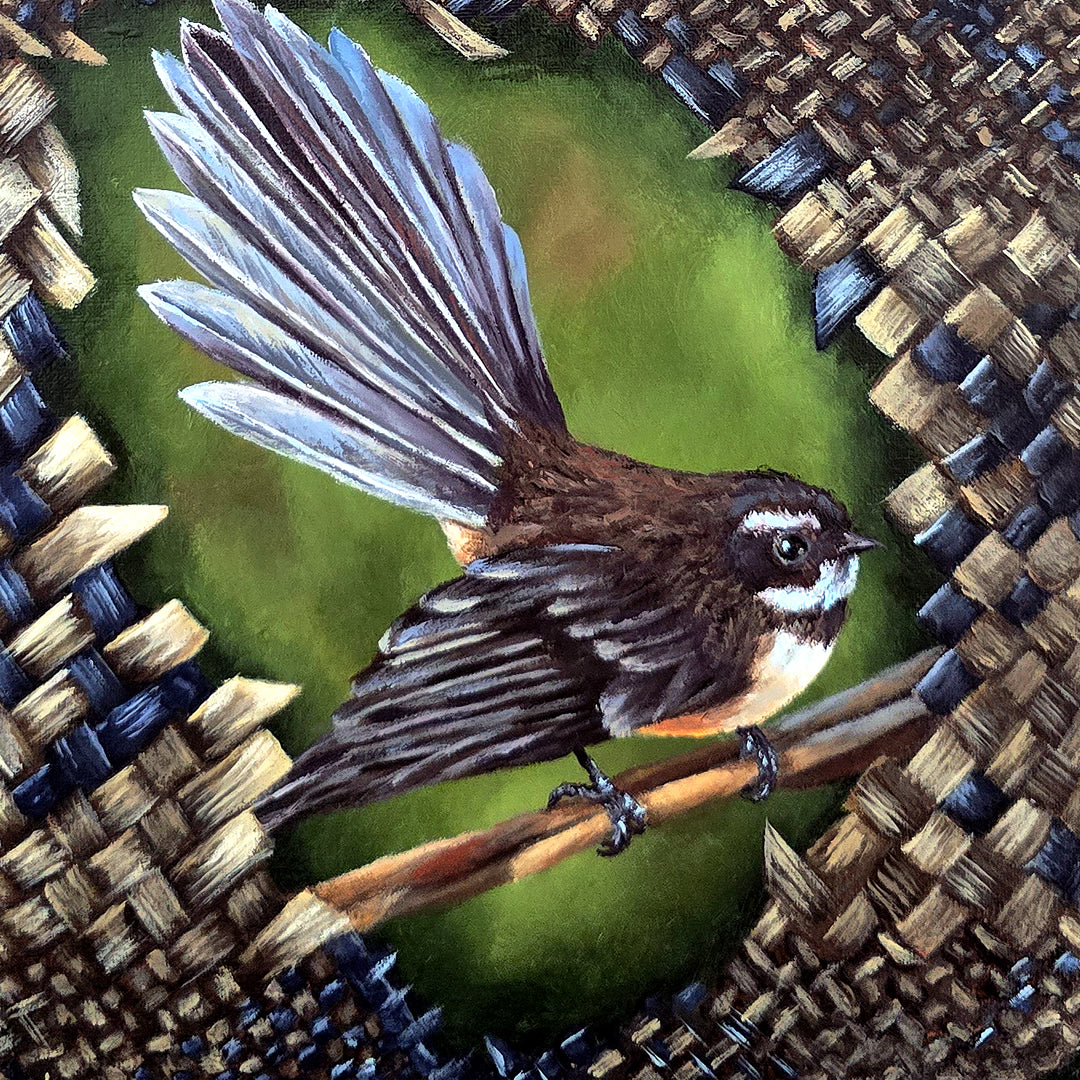 FANTAIL IN A KETE - Ltd Edition Print
