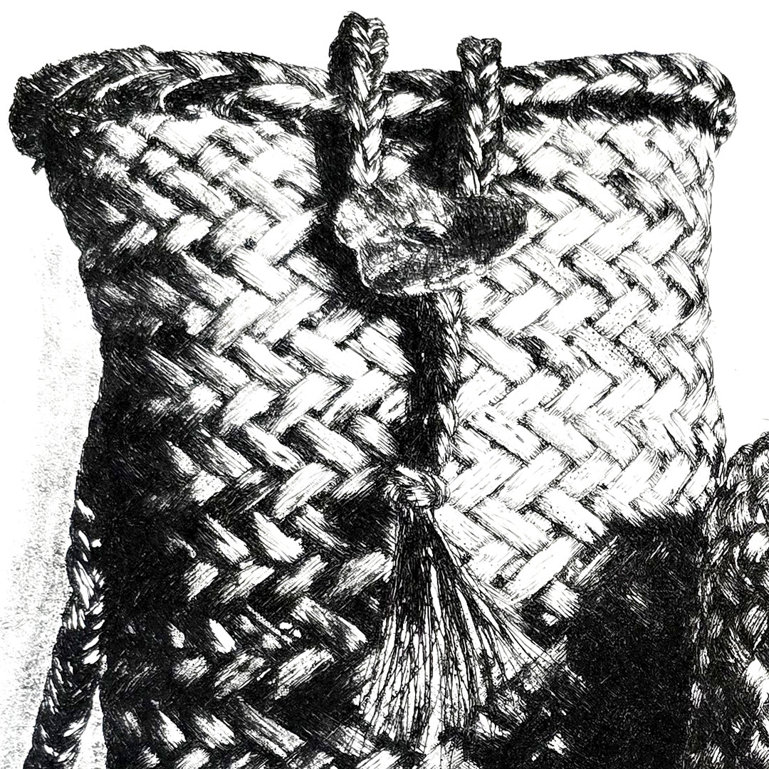 NGĀ KETE PAKIHERE - Ltd Edition Dry Point Etching Print