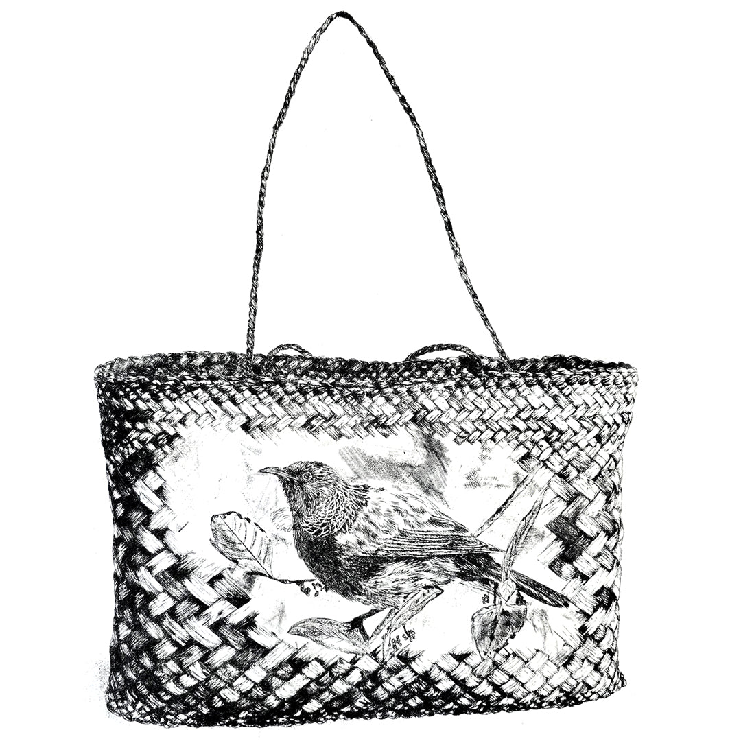 TŪĪ I TE KETE - Ltd Edition Dry Point Etching Print
